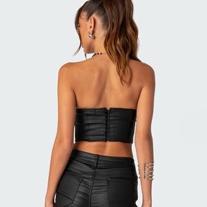 Black Strapless Top